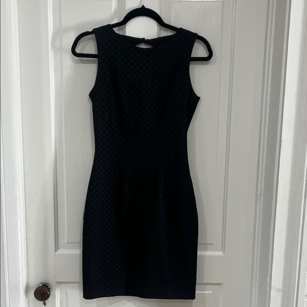 H&M Chic Black Textured Mini Dress